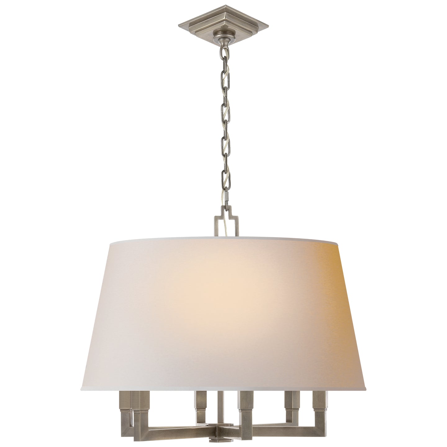 Load image into Gallery viewer, Visual Comfort Signature - SL 5820AN-NP - Six Light Pendant - Square Tube - Antique Nickel
