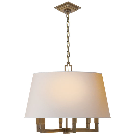 Load image into Gallery viewer, Visual Comfort Signature - SL 5820HAB-NP - Six Light Pendant - Square Tube - Hand-Rubbed Antique Brass
