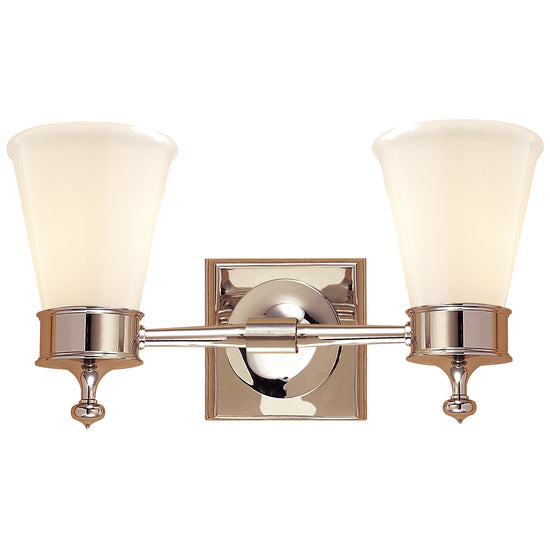 Visual Comfort Signature - SS 2002PN-WG - Two Light Wall Sconce - Siena - Polished Nickel