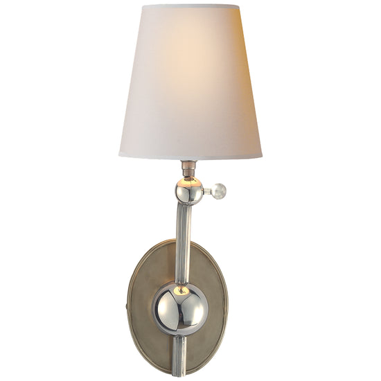 Visual Comfort Signature - TOB 2081AN/PN-NP - One Light Wall Sconce - Alton - Antique Nickel with Polished Nickel