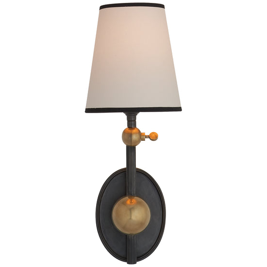 Visual Comfort Signature - TOB 2081BZ/HAB-NP/BT - One Light Wall Sconce - Alton - Bronze with Antique Brass