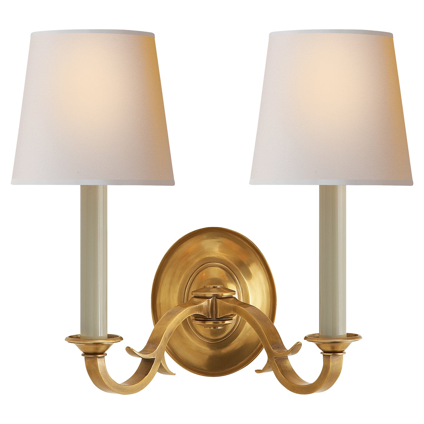 Visual Comfort Signature - TOB 2121HAB-NP - Two Light Wall Sconce - Channing - Hand-Rubbed Antique Brass