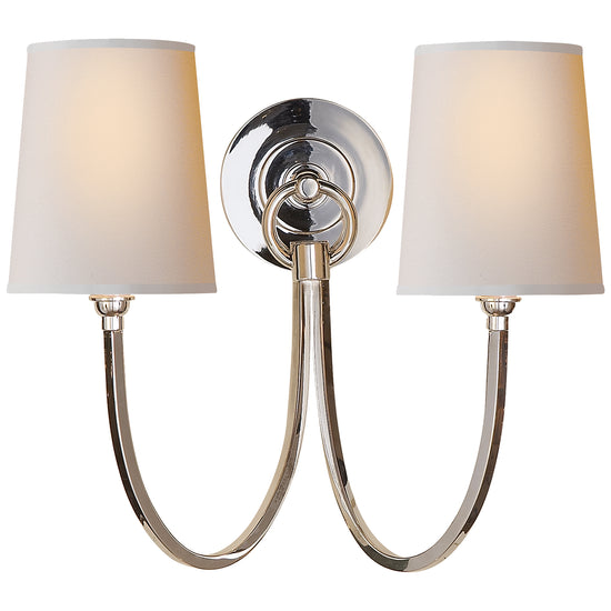 Load image into Gallery viewer, Visual Comfort Signature - TOB 2126PS-NP - Two Light Wall Sconce - Reed - Polished Silver
