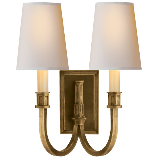 Load image into Gallery viewer, Visual Comfort Signature - TOB 2328HAB-NP - Two Light Wall Sconce - Modern Library - Hand-Rubbed Antique Brass
