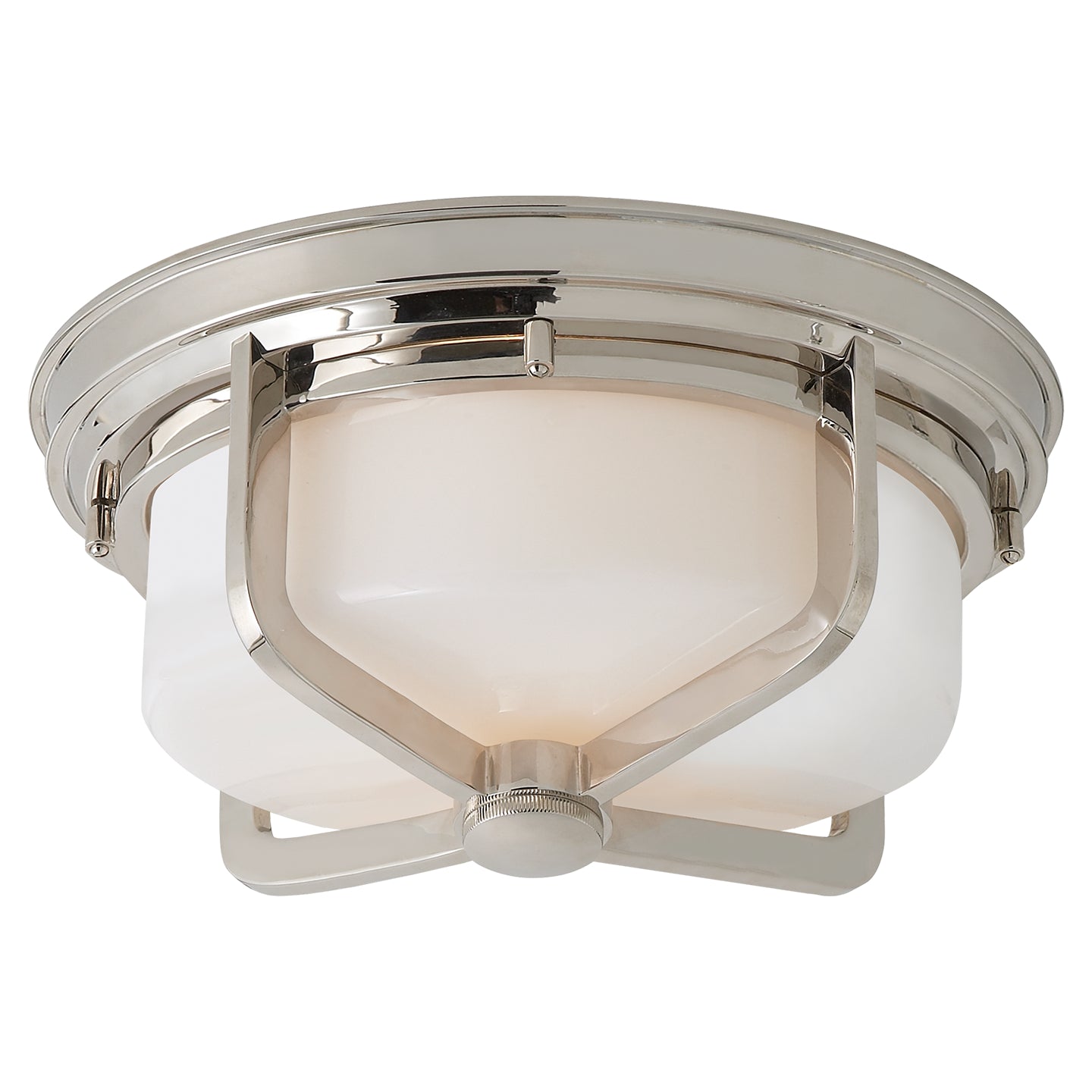 Load image into Gallery viewer, Visual Comfort Signature - TOB 4013PN-WG - Two Light Flush Mount - Milton - Polished Nickel
