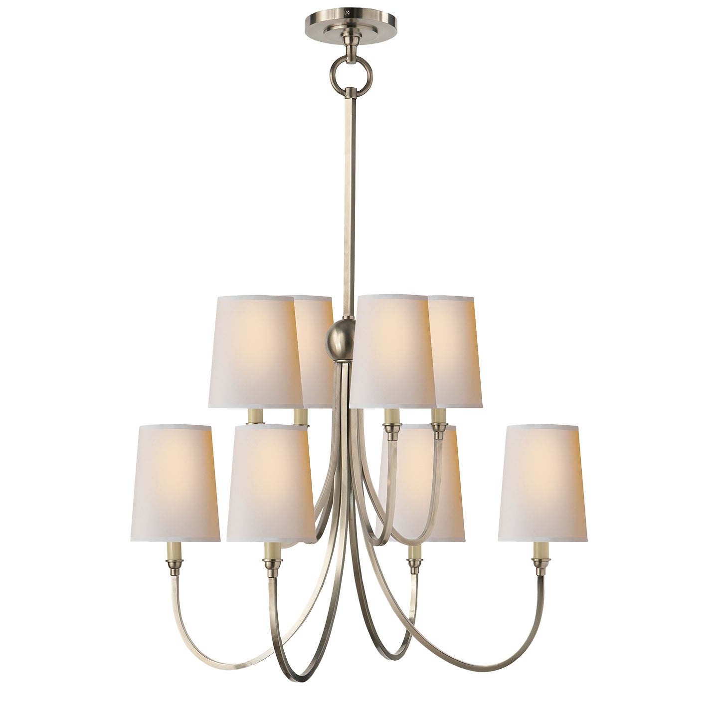 Load image into Gallery viewer, Visual Comfort Signature - TOB 5010AN-NP - Eight Light Chandelier - Reed - Antique Nickel
