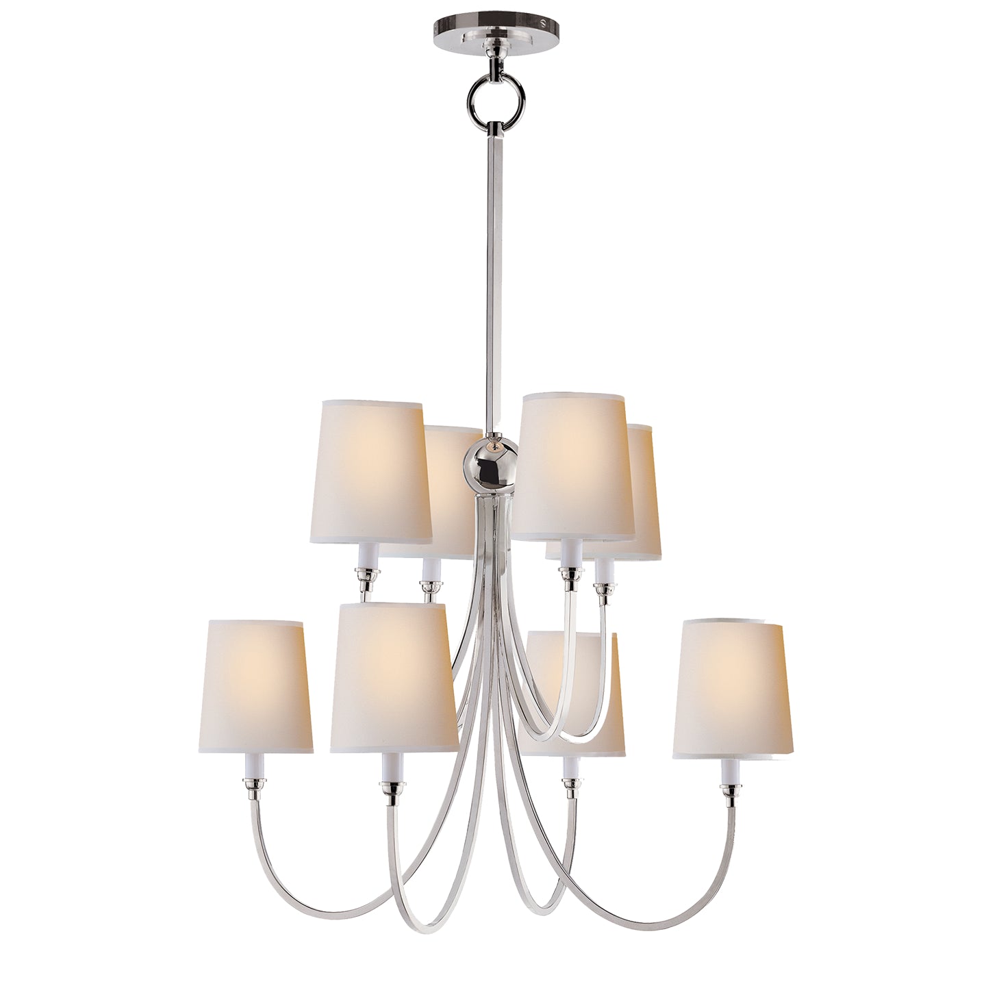Visual Comfort Signature - TOB 5010PN-NP - Eight Light Chandelier - Reed - Polished Nickel
