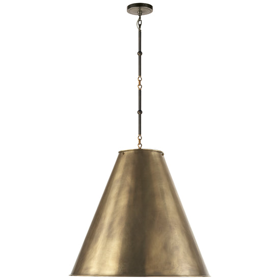 Visual Comfort Signature - TOB 5014BZ/HAB-HAB - One Light Pendant - Goodman - Bronze with Antique Brass