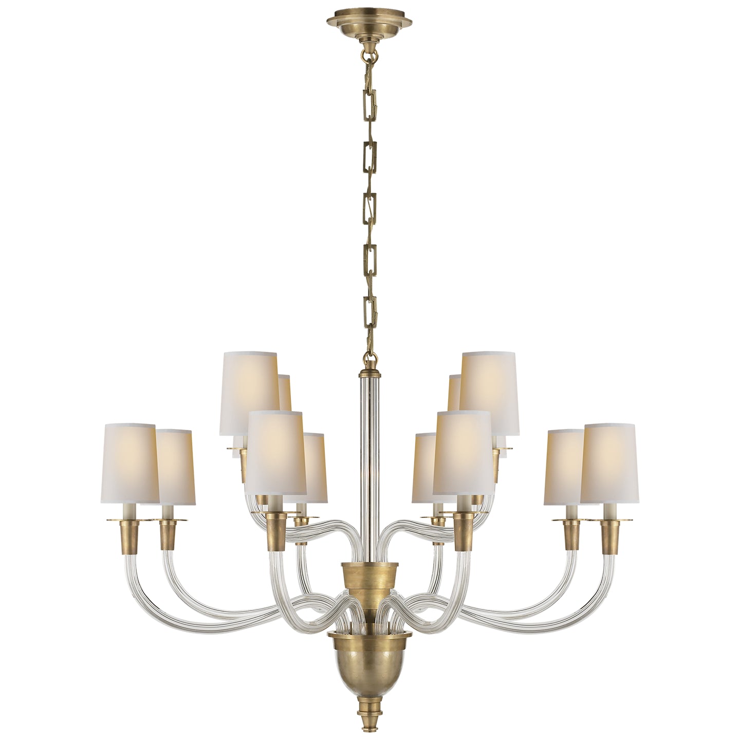 Load image into Gallery viewer, Visual Comfort Signature - TOB 5033HAB-NP - 12 Light Chandelier - Vivian - Hand-Rubbed Antique Brass
