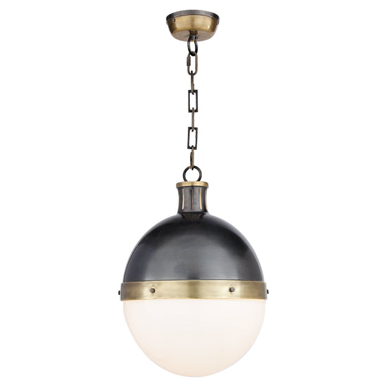 Load image into Gallery viewer, Visual Comfort Signature - TOB 5063BZ/HAB-WG - Two Light Pendant - Hicks - Bronze with Antique Brass
