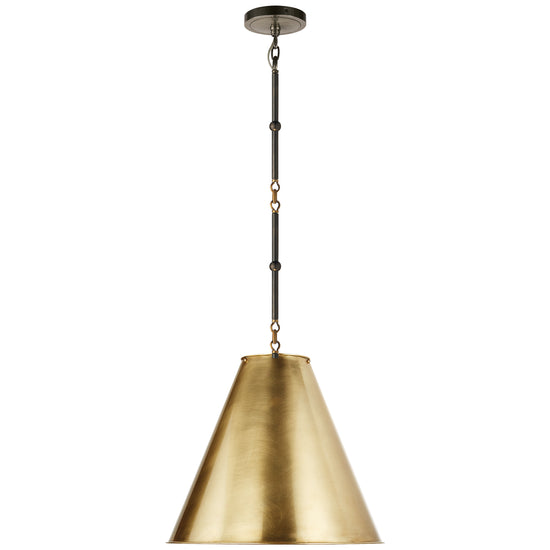 Load image into Gallery viewer, Visual Comfort Signature - TOB 5090BZ/HAB-HAB - One Light Pendant - Goodman - Bronze with Antique Brass
