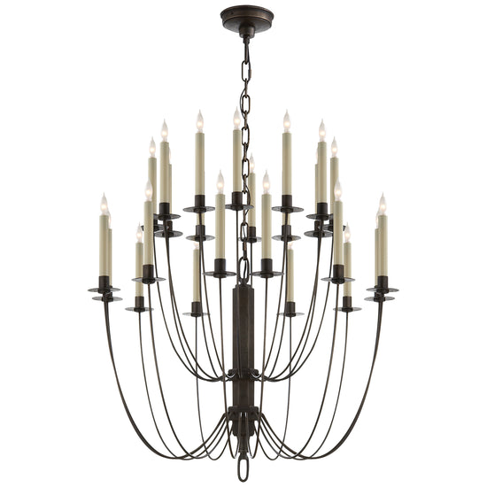 Load image into Gallery viewer, Visual Comfort Signature - TOB 5205AI - 24 Light Chandelier - Erika - Aged Iron
