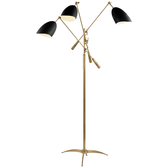 Load image into Gallery viewer, Visual Comfort Signature - ARN 1009HAB-BLK - Three Light Floor Lamp - Sommerard - Hand-Rubbed Antique Brass and Black
