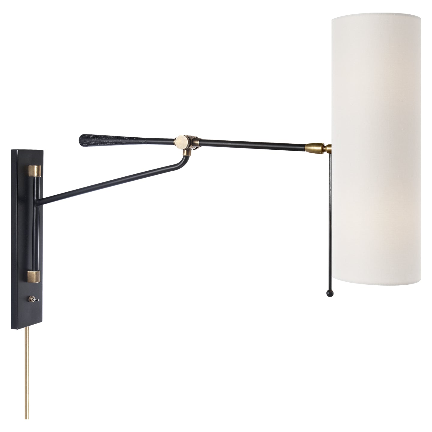 Load image into Gallery viewer, Visual Comfort Signature - ARN 2002BLK-L - Two Light Wall Sconce - Frankfort - Black and Brass
