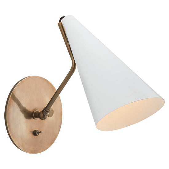 Visual Comfort Signature - ARN 2024HAB-WHT - One Light Wall Sconce - Clemente - Plaster White