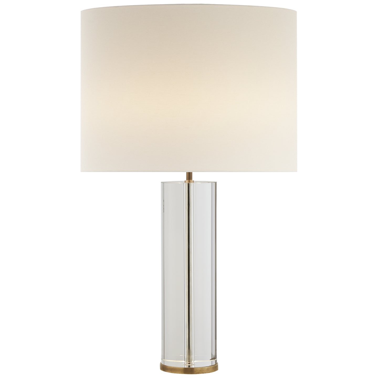 Visual Comfort Signature - ARN 3024CG/HAB-L - Two Light Table Lamp - Lineham - Crystal with Brass