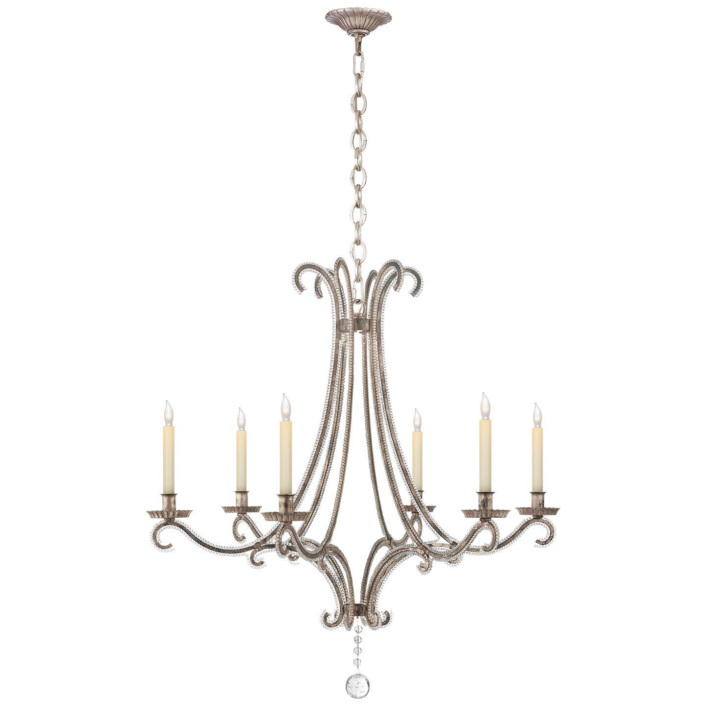 Load image into Gallery viewer, Visual Comfort Signature - CHC 1550BSL-CG - Six Light Chandelier - Oslo - Burnished Silver Leaf
