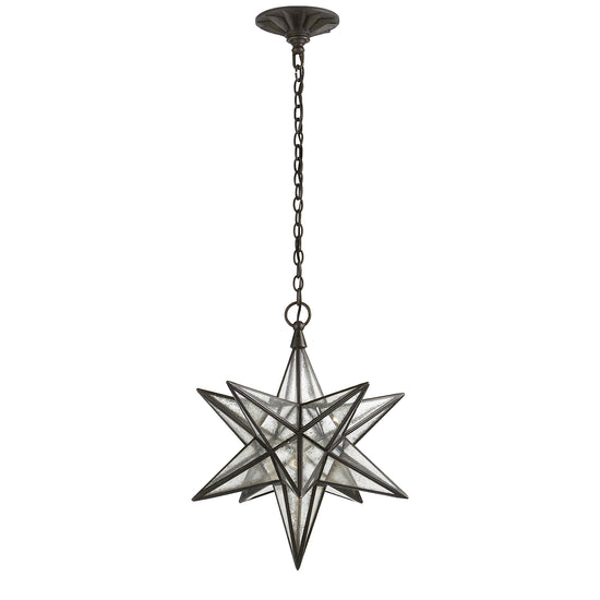 Visual Comfort Signature - CHC 5211AI-AM - One Light Lantern - Moravian Star - Aged Iron