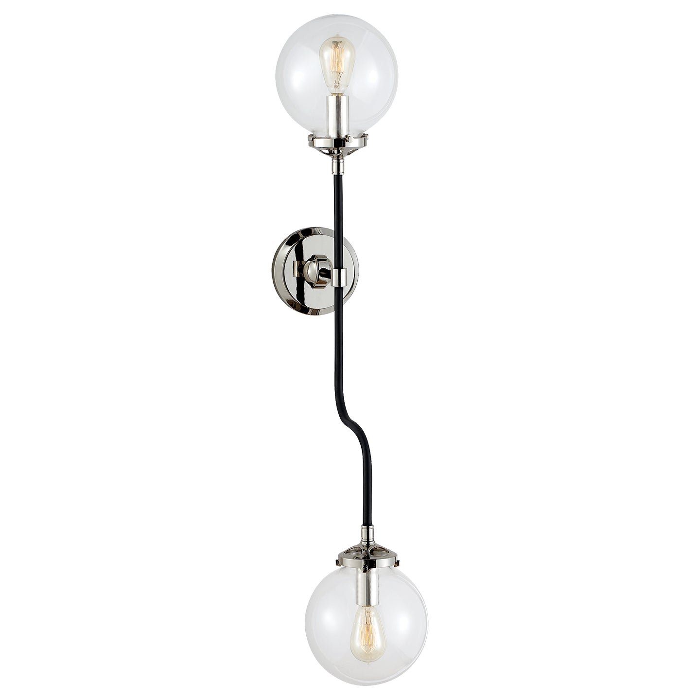 Visual Comfort Signature - S 2022PN-CG - Two Light Wall Sconce - bistro - Polished Nickel