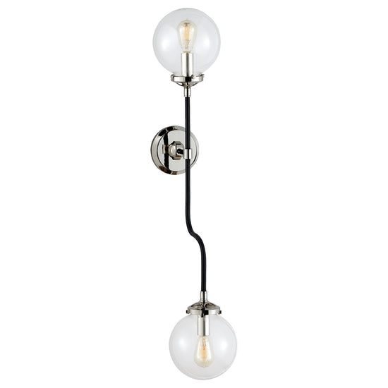 Visual Comfort Signature - S 2022PN-CG - Two Light Wall Sconce - bistro - Polished Nickel