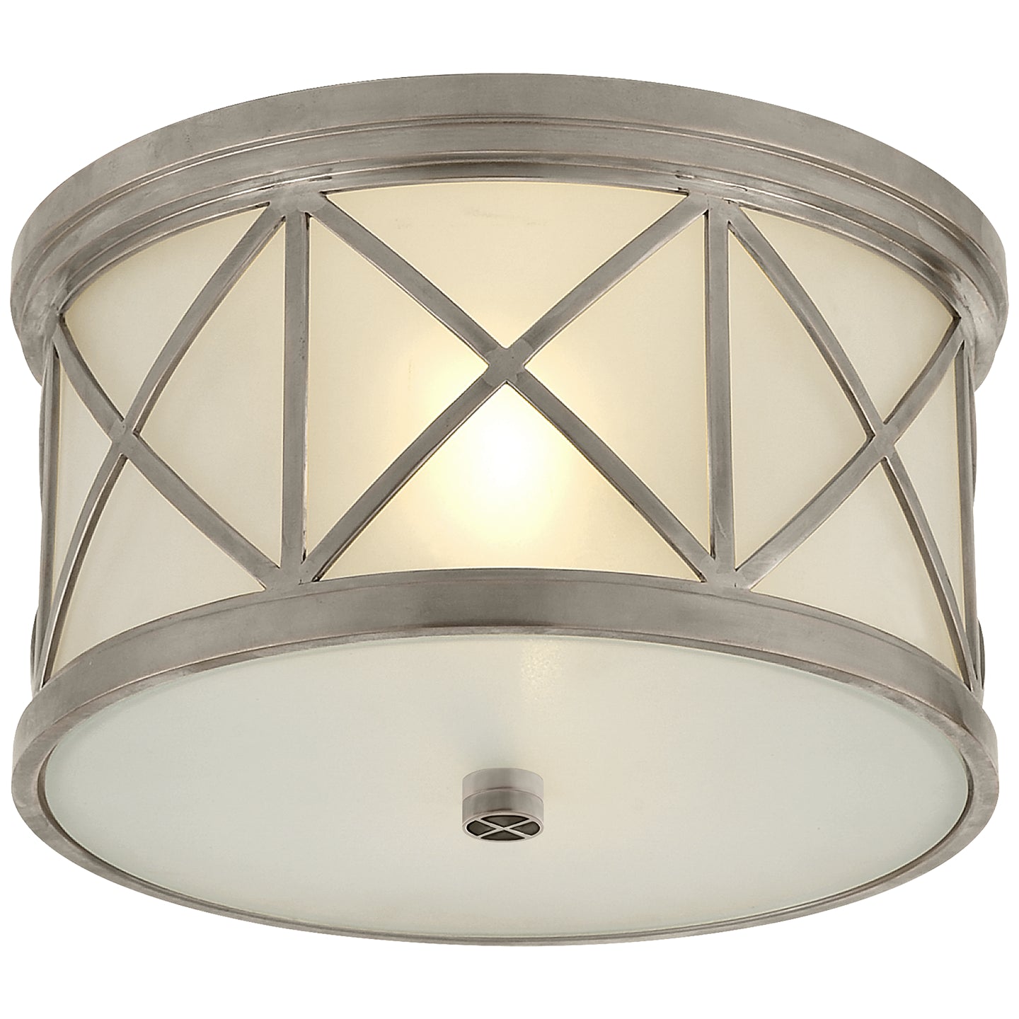 Load image into Gallery viewer, Visual Comfort Signature - SK 4010AN-FG - Two Light Flush Mount - Montpelier - Antique Nickel
