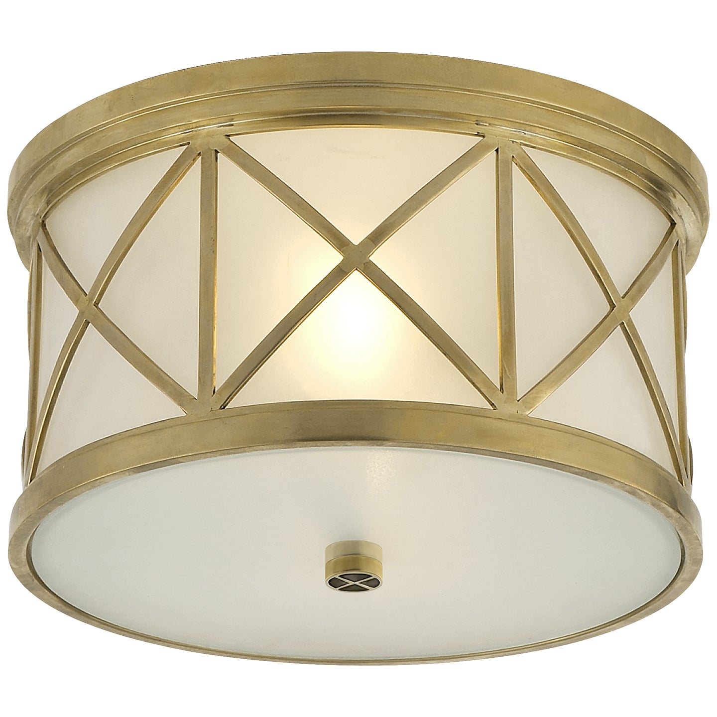 Load image into Gallery viewer, Visual Comfort Signature - SK 4010HAB-FG - Two Light Flush Mount - Montpelier - Hand-Rubbed Antique Brass
