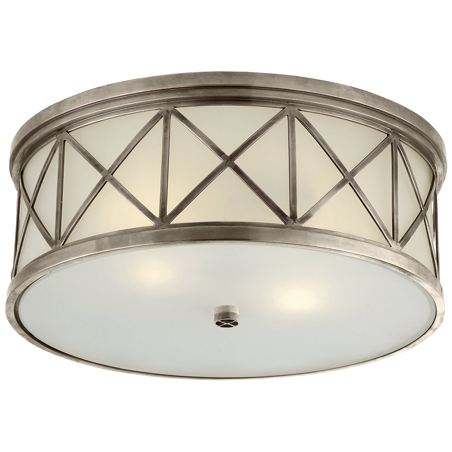 Load image into Gallery viewer, Visual Comfort Signature - SK 4011AN-FG - Three Light Flush Mount - Montpelier - Antique Nickel
