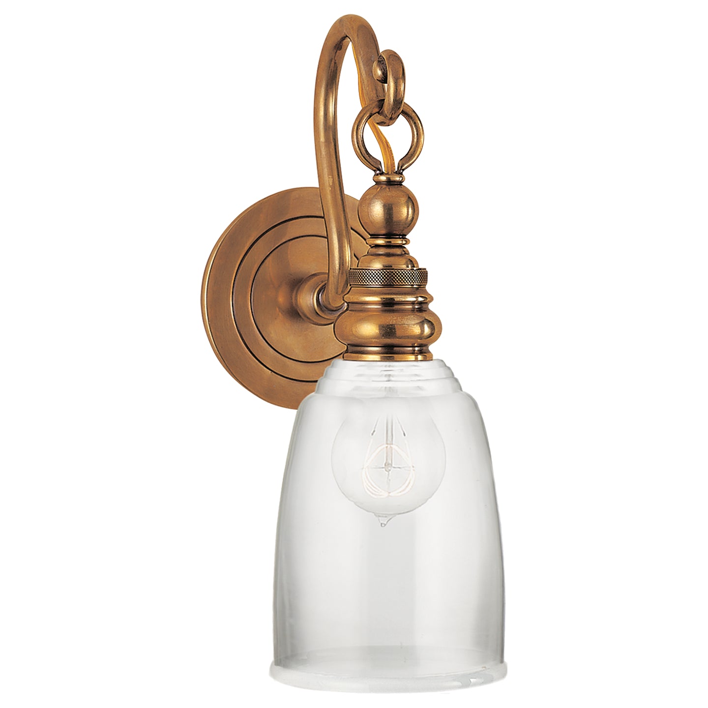 Visual Comfort Signature - SL 2934HAB-CG - One Light Wall Sconce - Boston - Hand-Rubbed Antique Brass