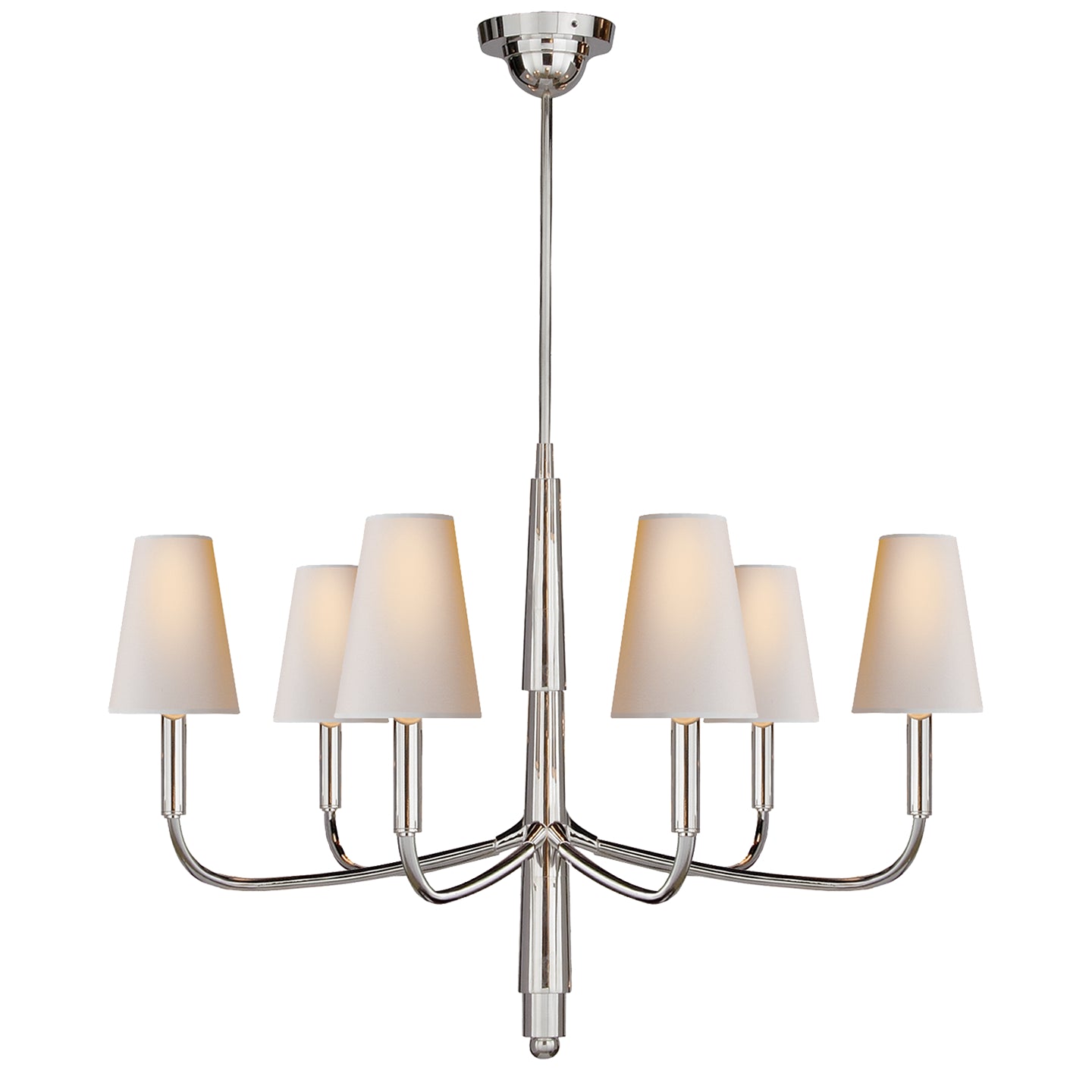 Visual Comfort Signature - TOB 5018PS-NP - Six Light Chandelier - Farlane - Polished Silver