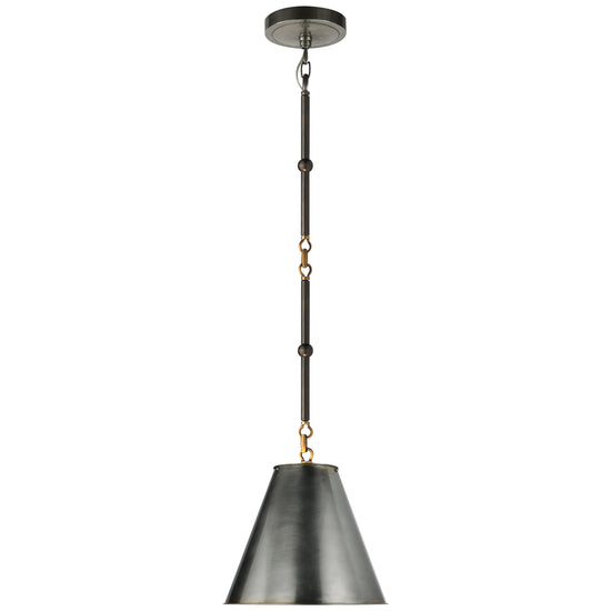 Load image into Gallery viewer, Visual Comfort Signature - TOB 5089BZ/HAB-BZ - One Light Pendant - Goodman - Bronze with Antique Brass
