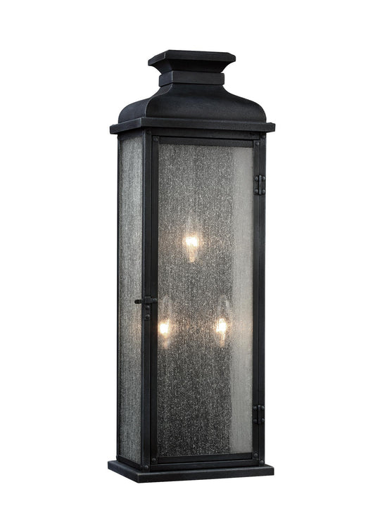 Visual Comfort Studio - OL11102DWZ - Three Light Lantern - Pediment - Dark Weathered Zinc