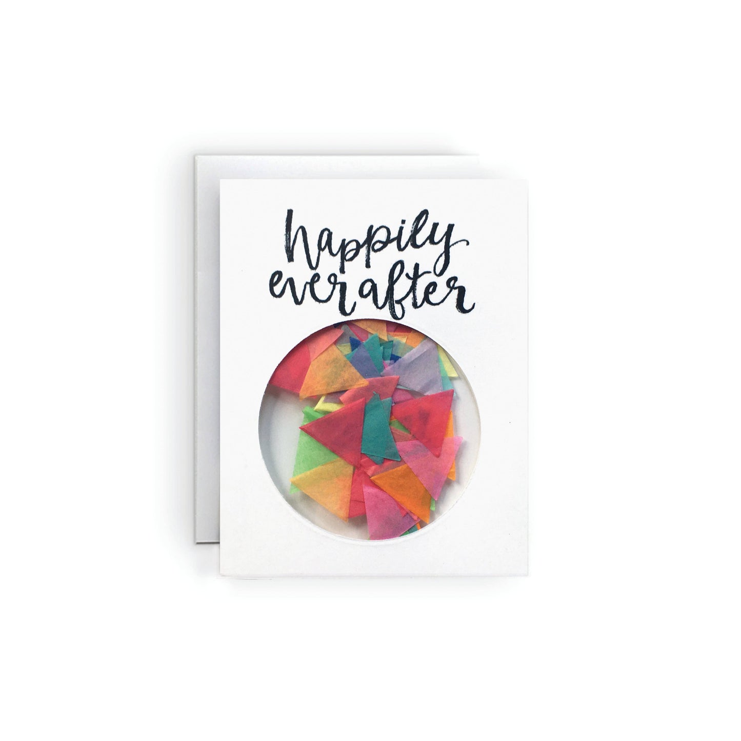 "Happily Ever After" Confetti Card - Curated Home Decor