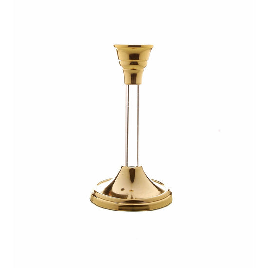 7.25” Candlestick Acrylic Stem - Gold - Curated Home Decor