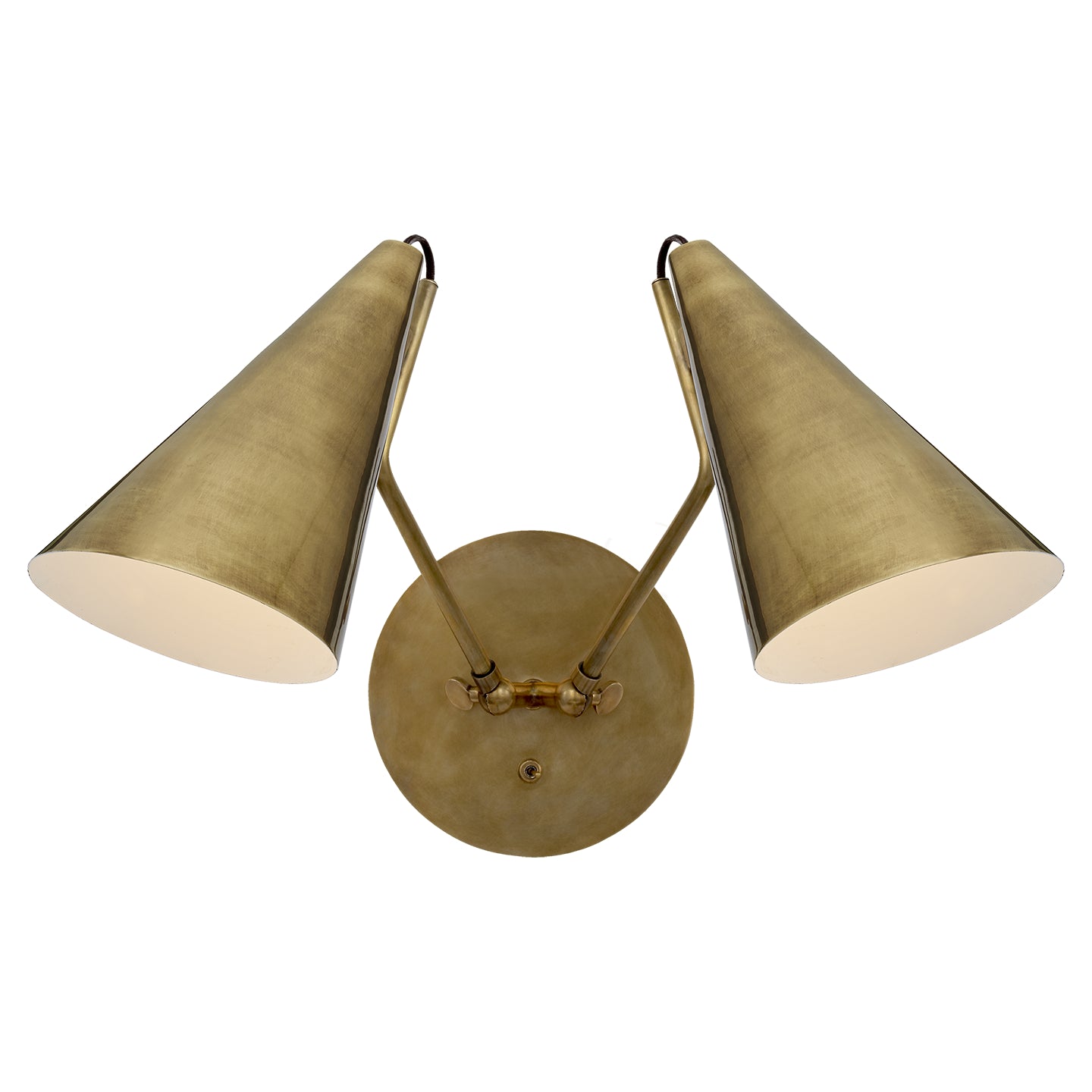 Visual Comfort Signature - ARN 2059HAB-HAB - Two Light Wall Sconce - Clemente - Hand-Rubbed Antique Brass