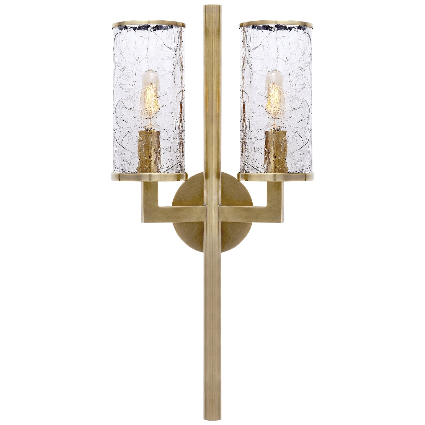 Visual Comfort Signature - KW 2201AB-CRG - Two Light Wall Sconce - Liaison - Antique-Burnished Brass