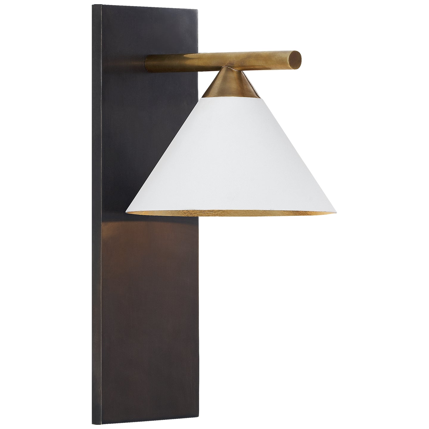 Visual Comfort Signature - KW 2410BZ/AB-WHT - One Light Wall Sconce - Cleo - Bronze