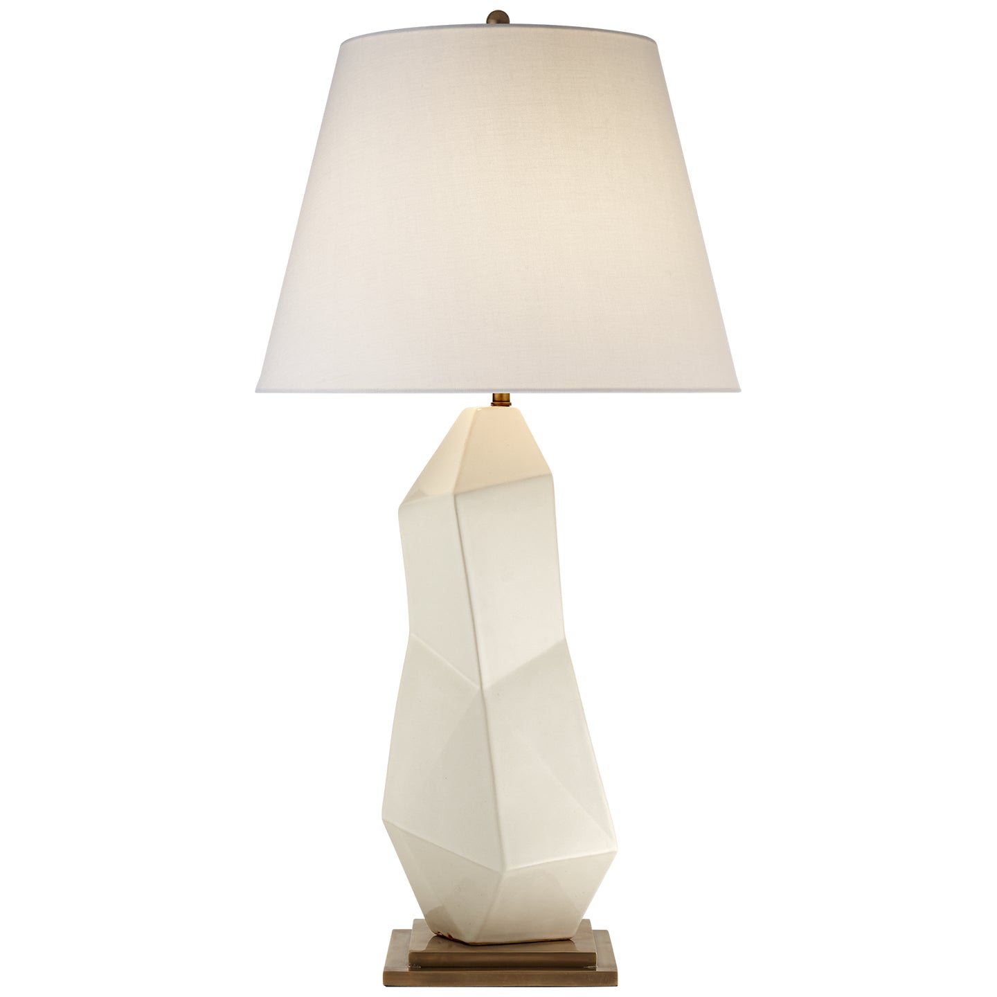 Load image into Gallery viewer, Visual Comfort Signature - KW 3046WLC-L - One Light Table Lamp - Bayliss - White Leather Ceramic
