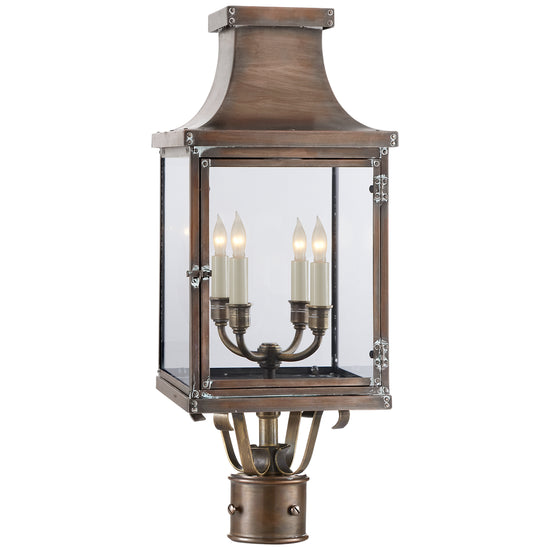 Visual Comfort Signature - CHO 7820NC-CG - Four Light Post Lantern - Bedford - Natural Copper