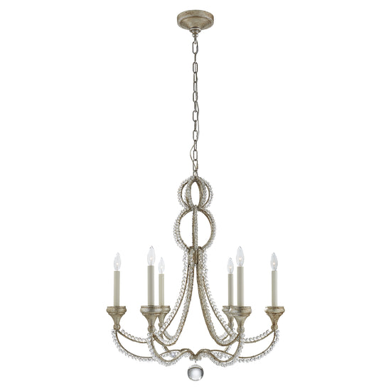 Load image into Gallery viewer, Visual Comfort Signature - NW 5030VS - Six Light Chandelier - Milan - Venetian Silver

