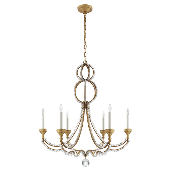 Load image into Gallery viewer, Visual Comfort Signature - NW 5031VG - Six Light Chandelier - Milan - Venetian Gold
