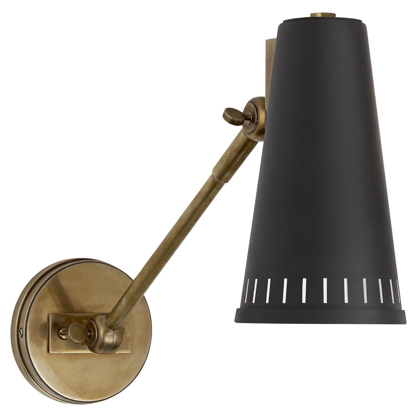 Visual Comfort Signature - TOB 2065HAB-BLK - One Light Wall Sconce - Antonio - Hand-Rubbed Antique Brass