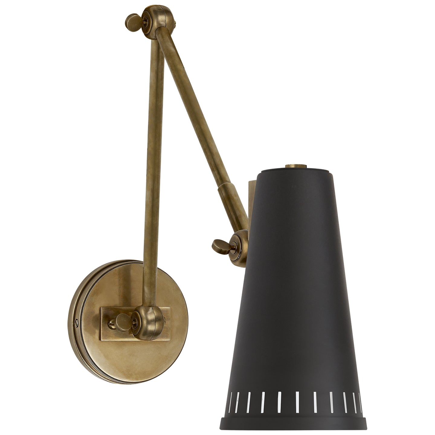Load image into Gallery viewer, Visual Comfort Signature - TOB 2066HAB-BLK - One Light Wall Sconce - Antonio - Hand-Rubbed Antique Brass
