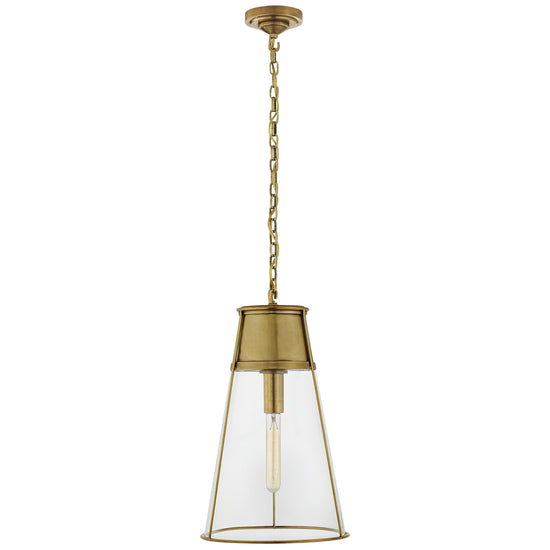 Load image into Gallery viewer, Visual Comfort Signature - TOB 5753HAB-CG - One Light Pendant - Robinson - Hand-Rubbed Antique Brass
