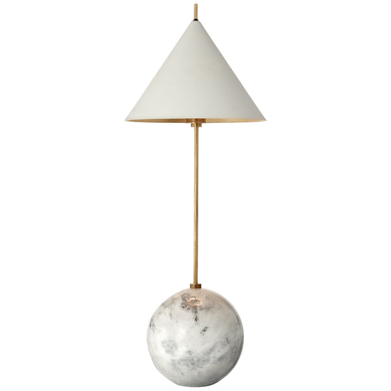 Load image into Gallery viewer, Visual Comfort Signature - KW 3118AB/WHT - One Light Accent Lamp - Cleo - Antique-Burnished Brass

