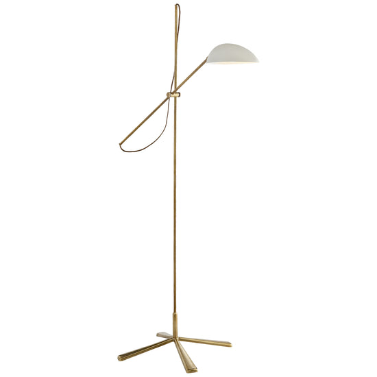 Visual Comfort Signature - ARN 1501HAB-WHT - One Light Floor Lamp - Graphic - Hand-Rubbed Antique Brass