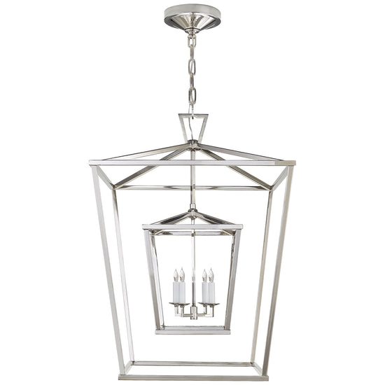 Load image into Gallery viewer, Visual Comfort Signature - CHC 2179PN - Four Light Lantern - Darlana Double Cage - Polished Nickel
