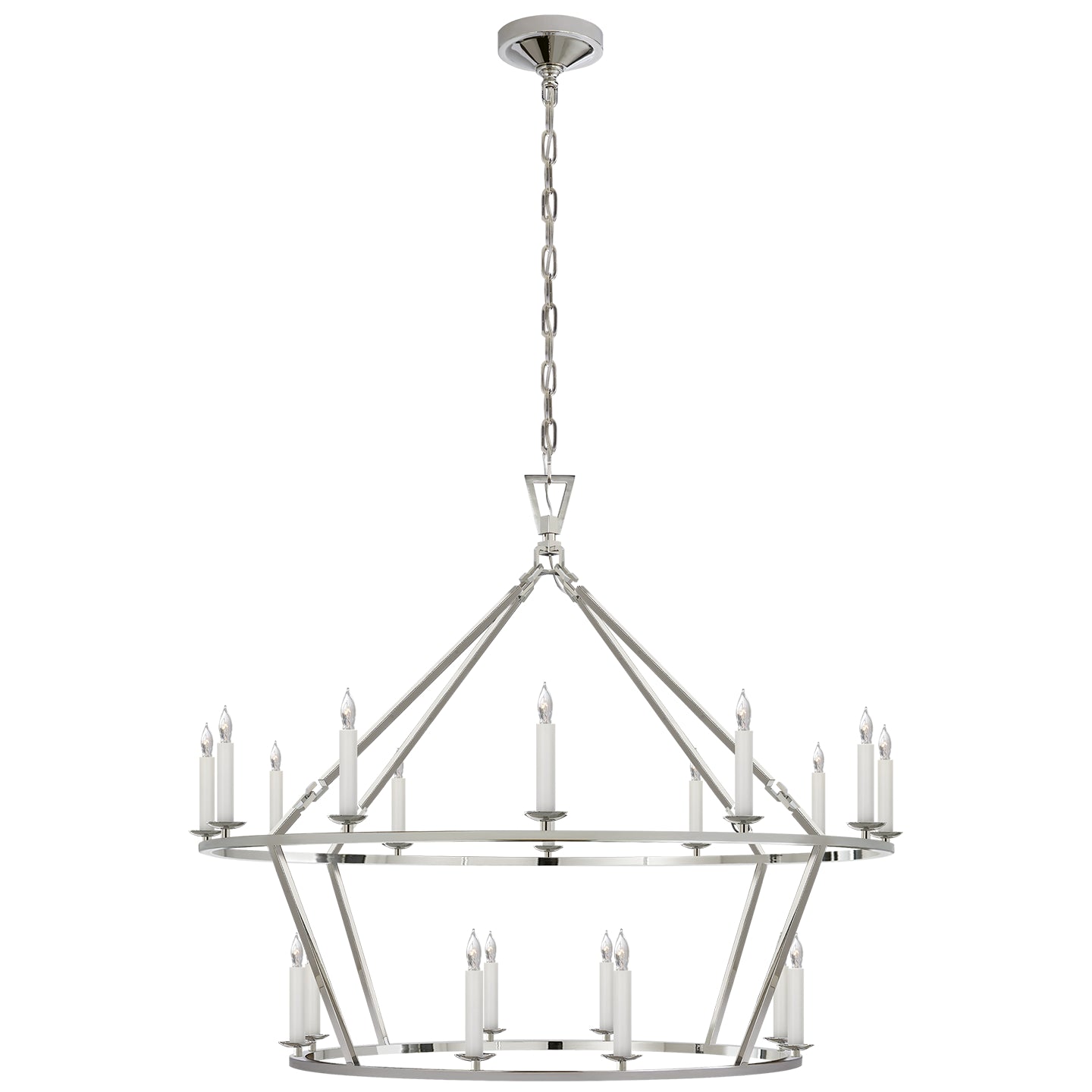 Load image into Gallery viewer, Visual Comfort Signature - CHC 5179PN - 20 Light Chandelier - Darlana Ring - Polished Nickel
