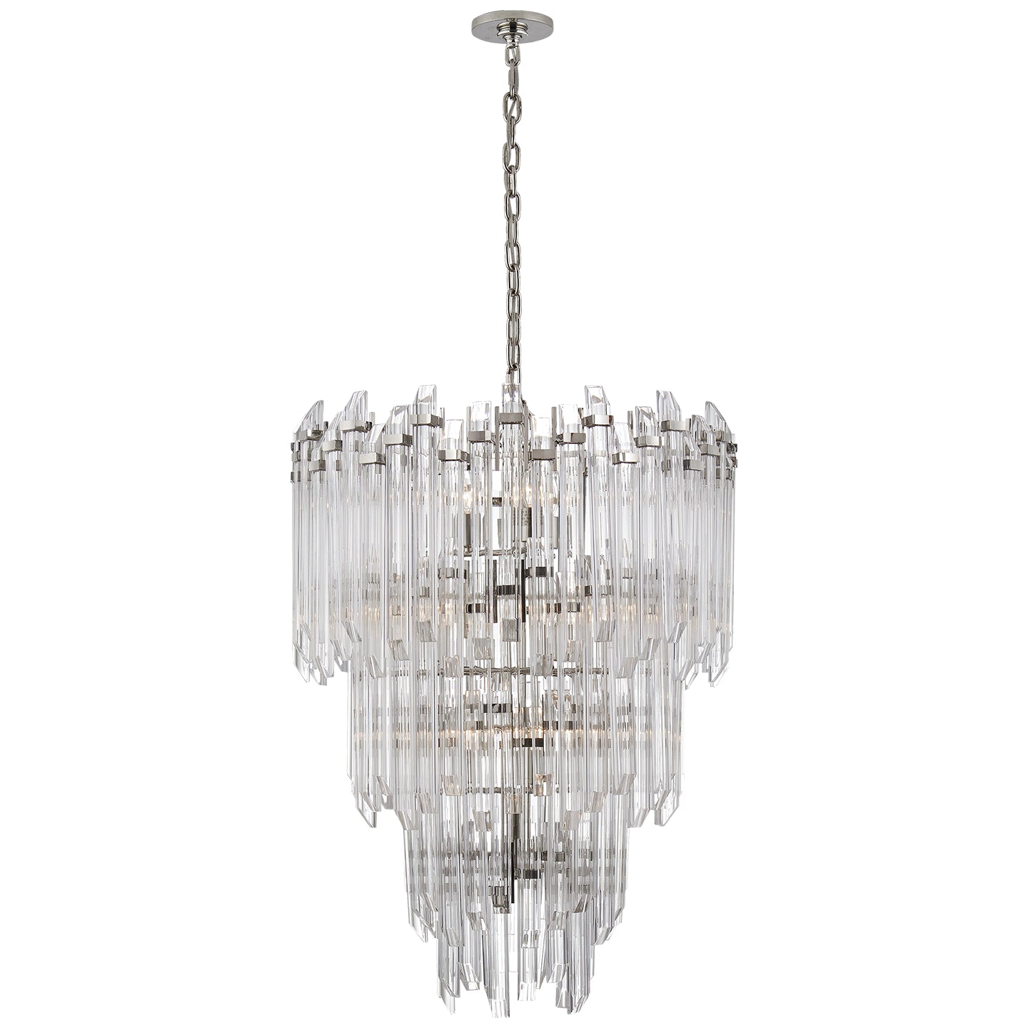 Visual Comfort Signature - SK 5423PN-CA - 12 Light Chandelier - Adele - Polished Nickel with Clear Acrylic