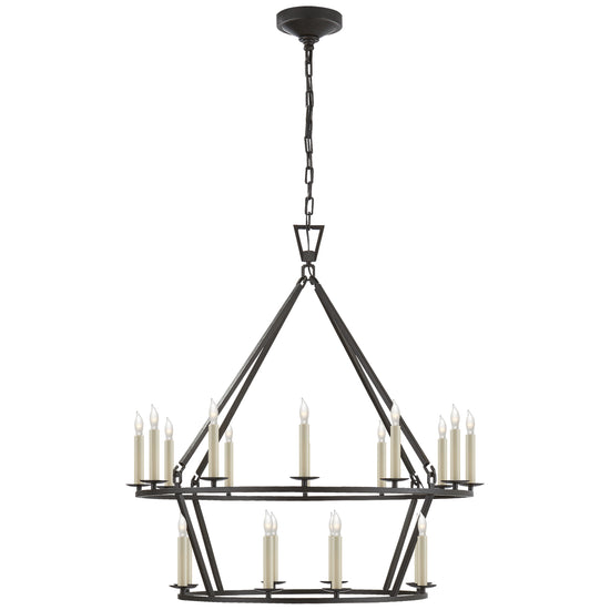 Load image into Gallery viewer, Visual Comfort Signature - CHC 5178AI - 20 Light Chandelier - Darlana Ring - Aged Iron
