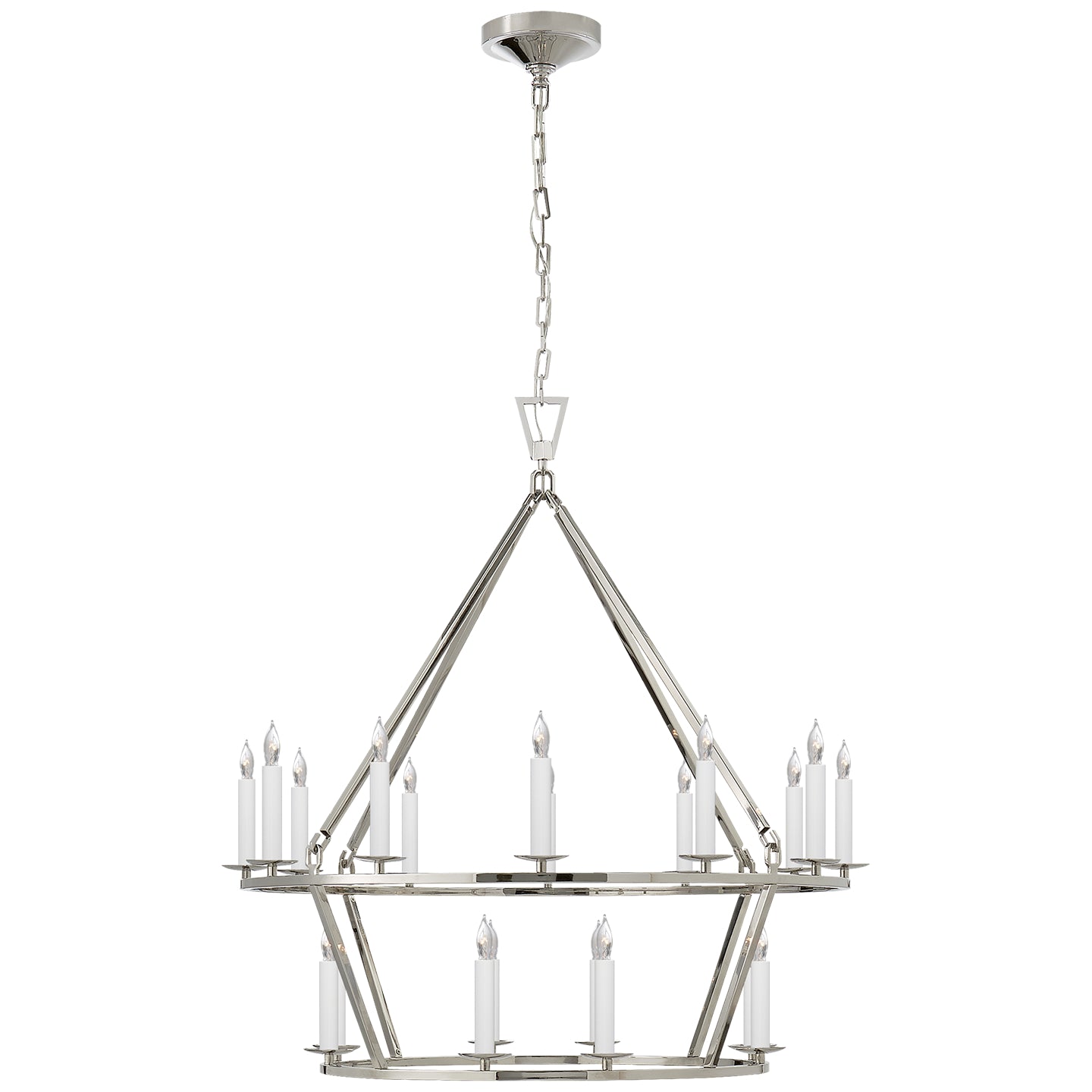 Load image into Gallery viewer, Visual Comfort Signature - CHC 5178PN - 20 Light Chandelier - Darlana Ring - Polished Nickel
